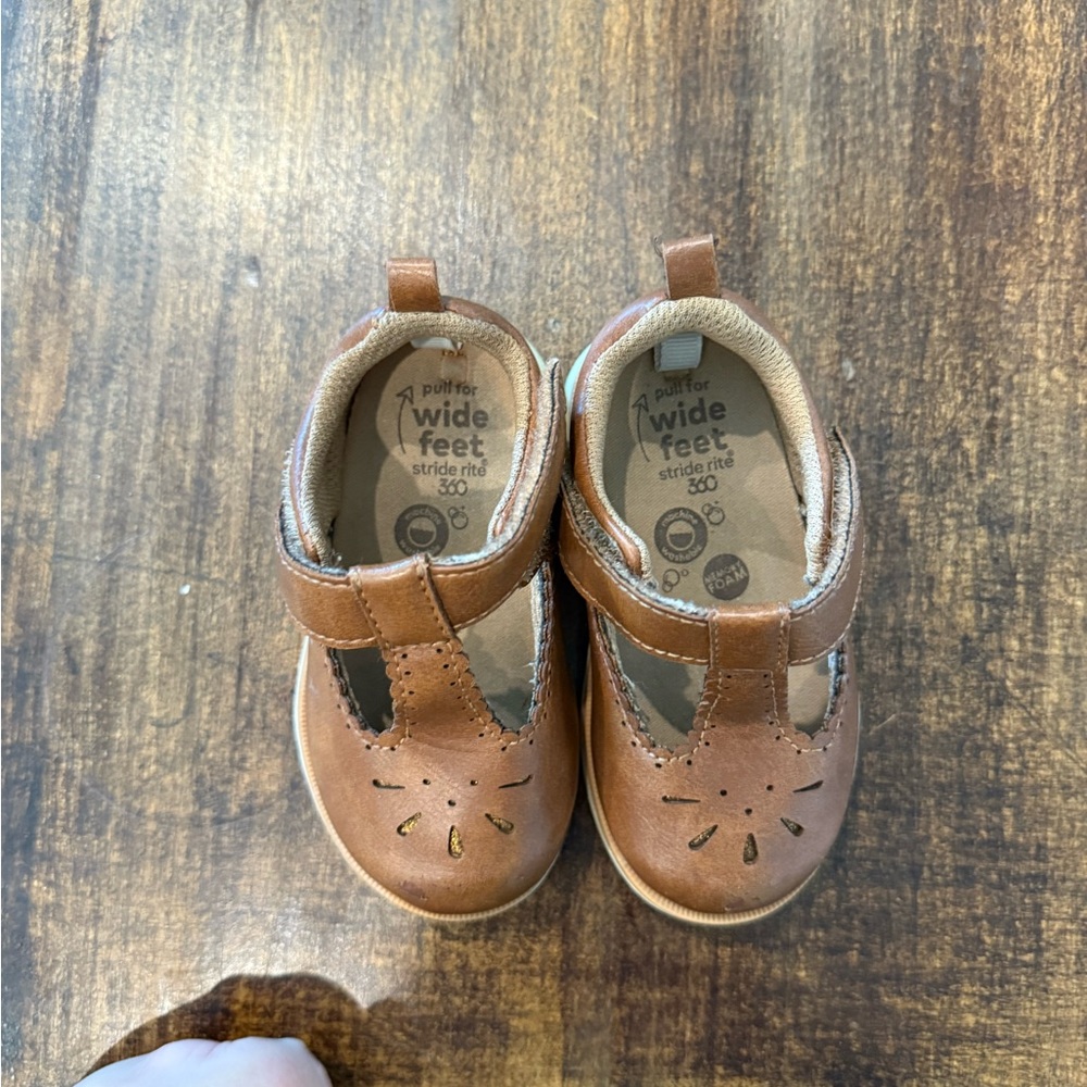 Stride Rite Tan Baby Walker Shoes